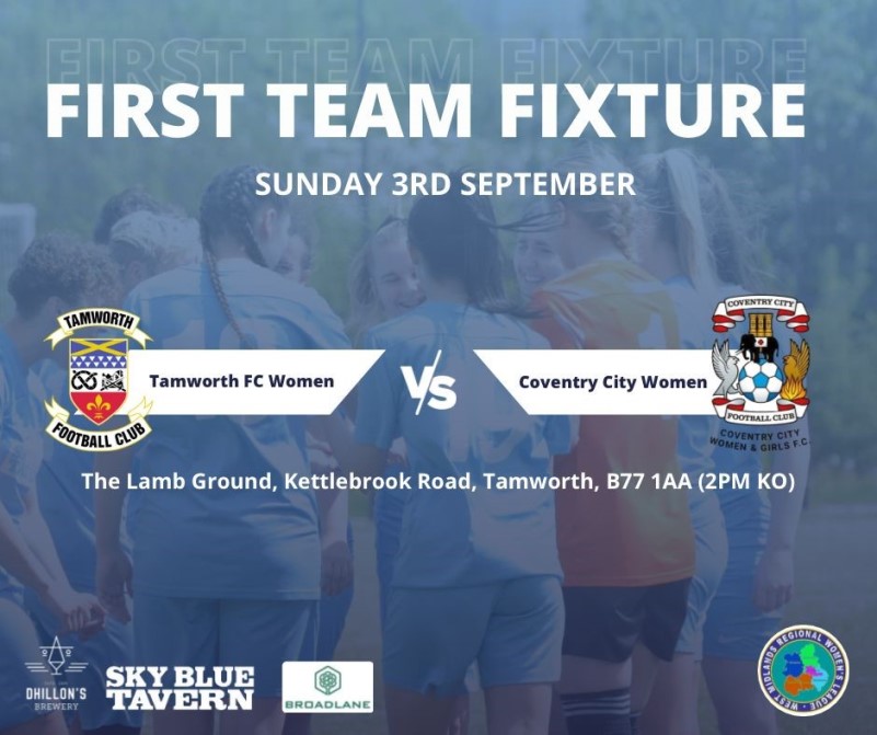 FIRST TEAM Tamworth FC Women / Away 03.09.2023